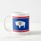 Wyoming Flag + Map-Tasse Kaffeetasse (Links)