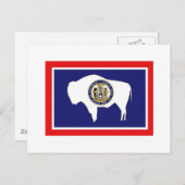 WYOMING FLAG POSTKARTE (Vorne/Hinten)