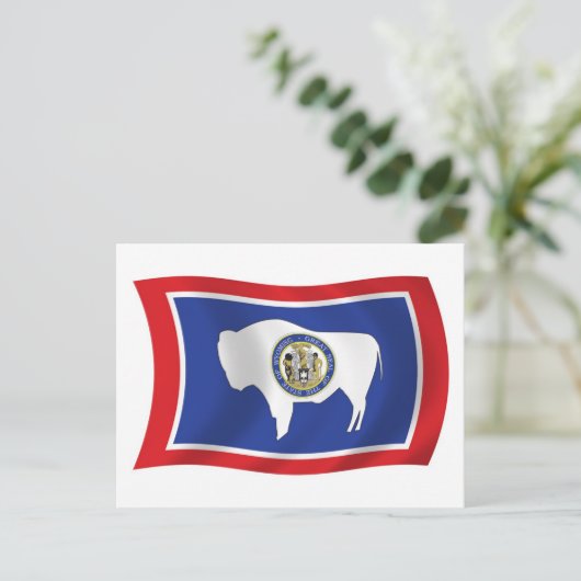 Wyoming Flag Postkarte (Stehend Vorderseite)