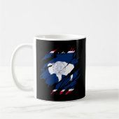 Wyoming Flag Pride Staat Bison Kaffeetasse (Links)