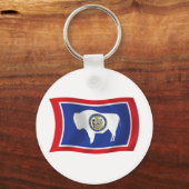 Wyoming Flag Schlüsselanhänger (Vorderseite)