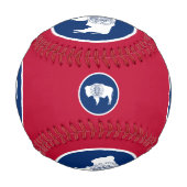 Wyoming Flag, Wyoming, Monogramm/Baseball Balls Baseball (Rückseite)