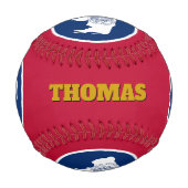 Wyoming Flag, Wyoming, Monogramm/Baseball Balls Baseball (Vorderseite)