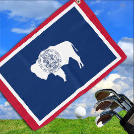Wyoming Flag & Wyoming Staat USA Golf/Sportfans Golfhandtuch