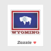 Wyoming-Flagge Aufkleber (Blatt)