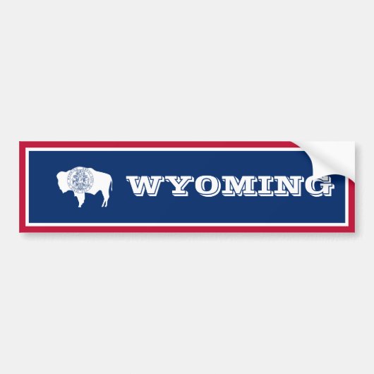 Wyoming-Flagge Autoaufkleber (Vorne)