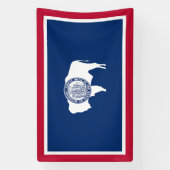Wyoming-Flagge Banner (Vertikal)