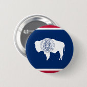 Wyoming-Flagge Button (Vorne & Hinten)