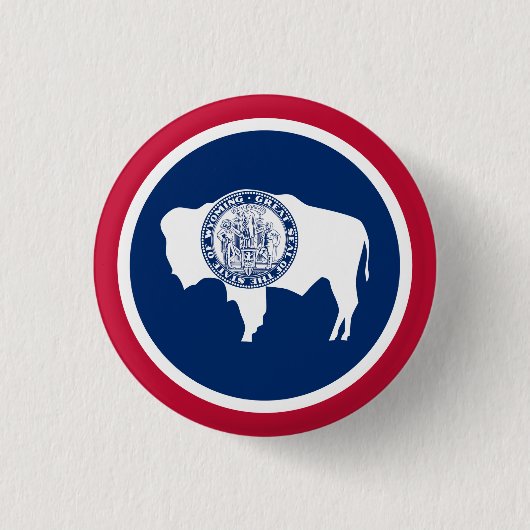 Wyoming-Flagge Button (Vorderseite)