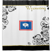 Wyoming-Flagge Duschvorhang (Vorderseite)