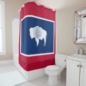 Wyoming-Flagge Duschvorhang (Beispiel)