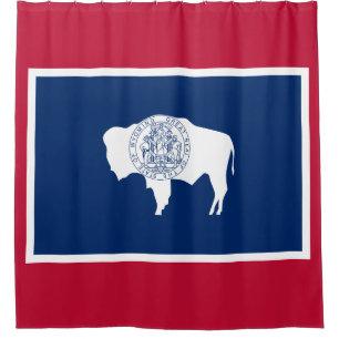 Wyoming-Flagge Duschvorhang