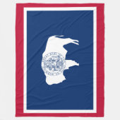 Wyoming-Flagge Fleecedecke (Vorderseite)