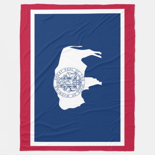 Wyoming-Flagge Fleecedecke (Vorderseite)