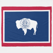 Wyoming-Flagge Fleecedecke (Vorderseite (Horizontal))