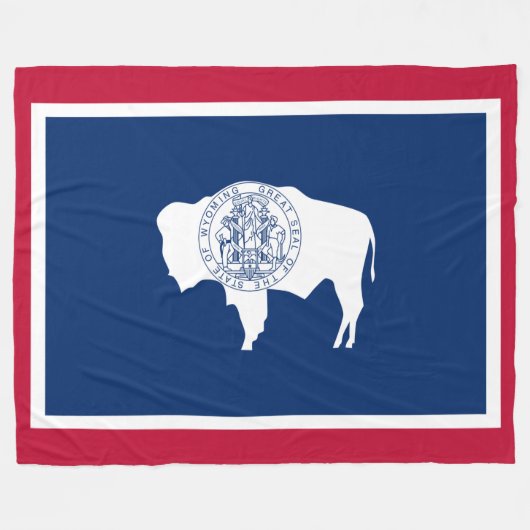 Wyoming-Flagge Fleecedecke (Vorderseite (Horizontal))