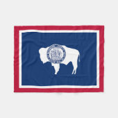 Wyoming-Flagge Fleecedecke (Vorderseite (Horizontal))