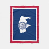Wyoming-Flagge Fleecedecke (Vorderseite)
