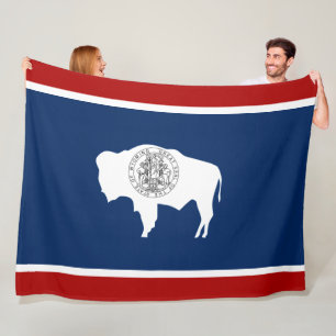 Wyoming-Flagge Fleecedecke