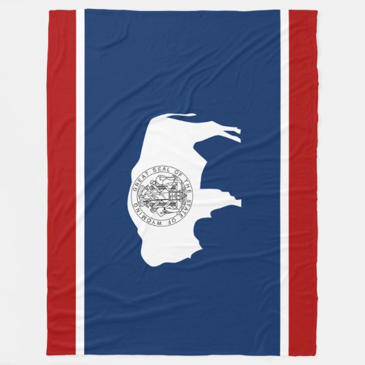 Wyoming-Flagge Fleecedecke (Vorderseite)
