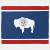Wyoming-Flagge Fleecedecke (Vorderseite (Horizontal))