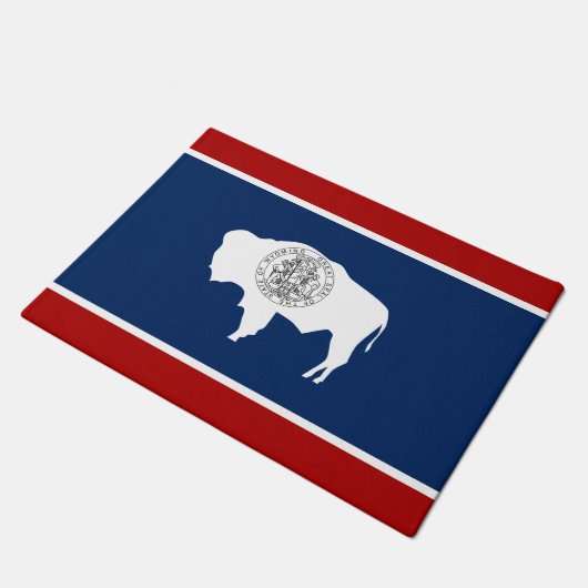 Wyoming-Flagge Fußmatte (Schrägansicht)