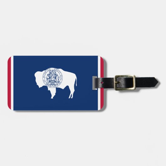 Wyoming-Flagge Gepäckanhänger (Vorderseite horizontal)