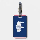 Wyoming-Flagge Gepäckanhänger (Rückseite vertikal)