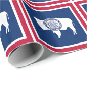 Wyoming-Flagge Geschenkpapier (Rolleneckpunkt)