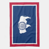 Wyoming-Flagge Geschirrtuch (Vertikal)