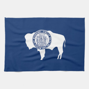 Wyoming-Flagge Geschirrtuch