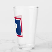 Wyoming-Flagge Glas (Links)