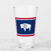 Wyoming-Flagge Glas (Vorderseite)