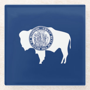 Wyoming-Flagge Glasuntersetzer