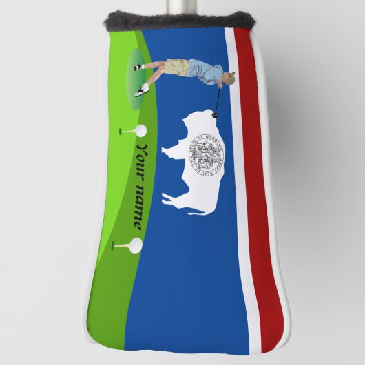 Wyoming-Flagge Golf Headcover (Rotieren 90)