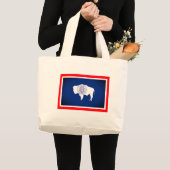 Wyoming-Flagge Jumbo Stoffbeutel (Vorderseite (Produkt))