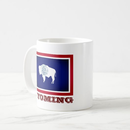Wyoming-Flagge Kaffeetasse (Vorderseite Links)
