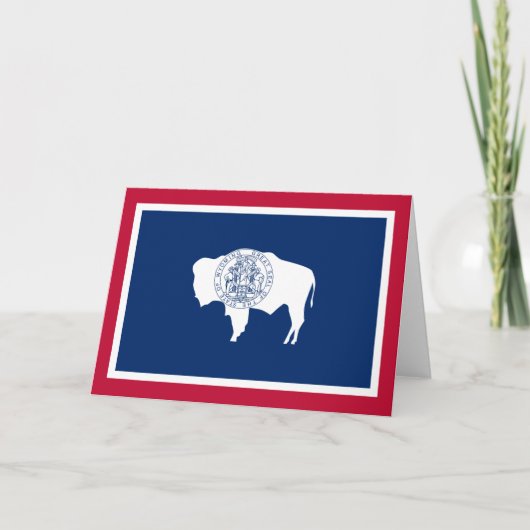 Wyoming-Flagge Karte (Vorderseite)
