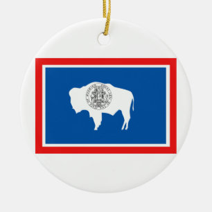 Wyoming-Flagge Keramikornament