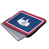 Wyoming-Flagge Laptopschutzhülle (Vorne Knopf)