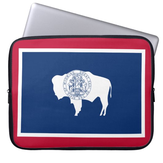 Wyoming-Flagge Laptopschutzhülle (Vorderseite)