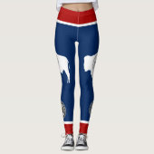 Wyoming-Flagge Leggings (Vorderseite)