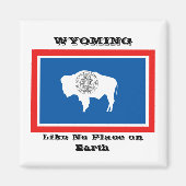 Wyoming-Flagge Magnet (Vorne)