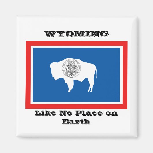Wyoming-Flagge Magnet (Vorne)