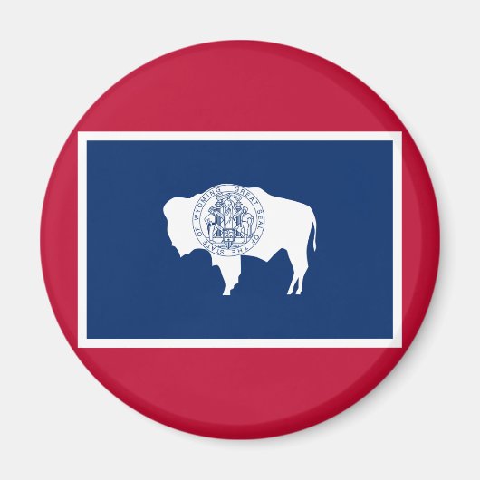 Wyoming-Flagge Magnet (Vorne)