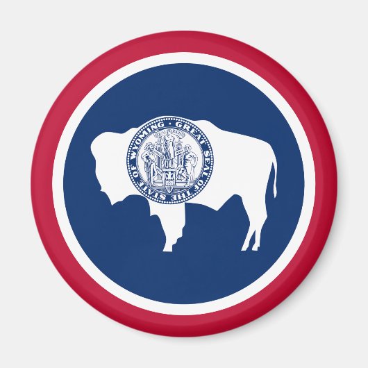 Wyoming-Flagge Magnet (Vorne)