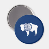 Wyoming-Flagge Magnet (Vorderseite/Rückseite)
