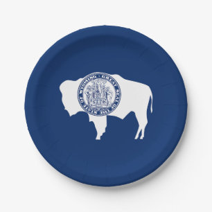 Wyoming-Flagge Pappteller