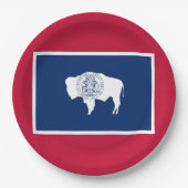 Wyoming-Flagge Pappteller (Vorderseite)