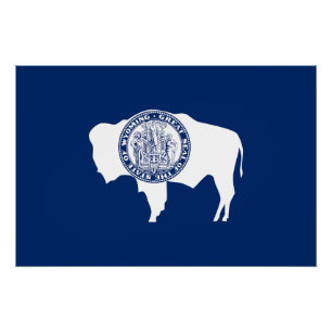 Wyoming-Flagge Poster